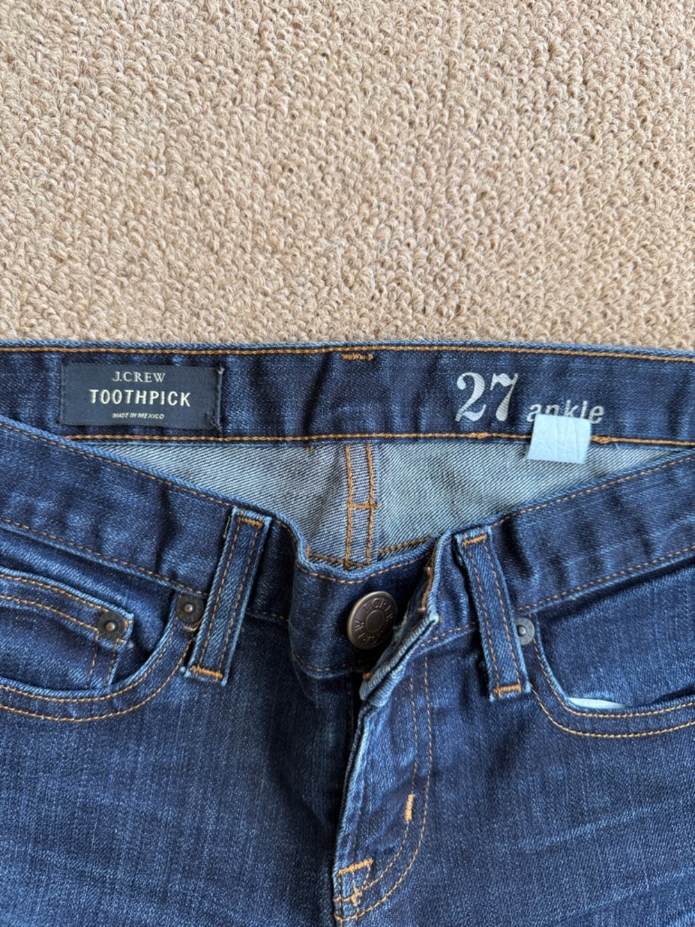 J.Crew Toothpick Ankle Jeans – Size 27 – Skinny Stretch Denim